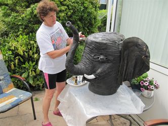 Aan het werk met de Olifant
