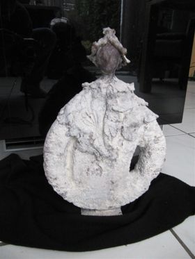 Met diezelfde workshop in 2013 heb ik dit Stone-art beeld gemaakt.