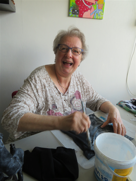 11 februari 2019, Workshop met Caroline en Gé .