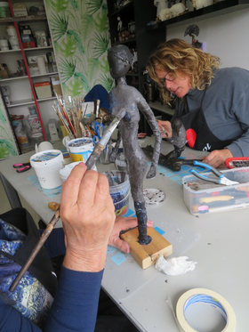 Mathilde en  Hennie kwamen voor een workshop op 12 april 2019