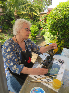 Leny en Hanneke maakten met de workshop van 15 april deze leuke beelden .