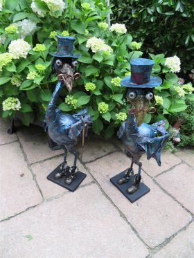 Ze maakten met een workshop special deze 2 vreemde vogels.